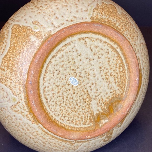 Vintage Pottery Bowl Deer Beige Brown Japan *read* - Picture 3 of 5